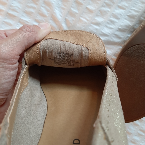 LUCKY BRAND Metallic Leather Loafers Size 10, Never Worn - Picture 9 of 9